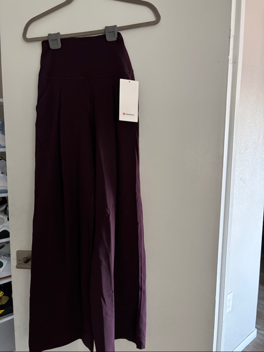 lululemon athletica Wide-Leg Pants in Deep Plum